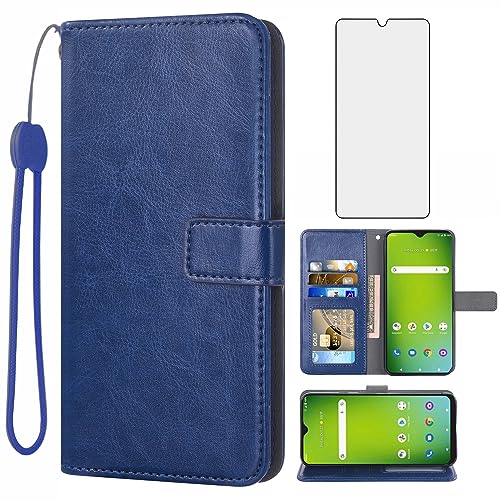 Étui portefeuille en cuir raffiné pour Cricket Ovation 3 U668AC avec vitre de protection