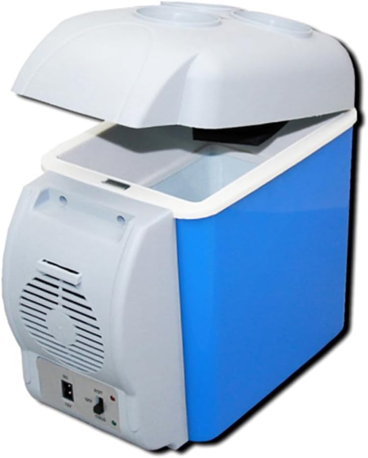 PRETYZOOM 12v Portable Car Fridge Cooler Warmer Capacity for Drinks and Food for Travel and Camping Compact Design Cup Holder