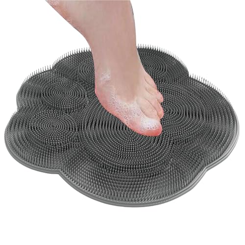 Tapis De Douche Pour Pieds De Douche - Coussin De Massage De Bain Avec Ventouses Antidérapantes, Tapis De Massage En Silicone, Pour Soins Pieds, Dos Nettoie, Masse VosPieds Sans Se Pencher