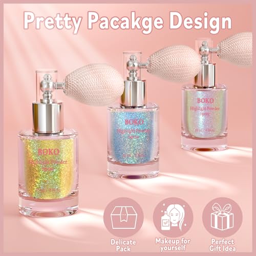 Boko Body Glitter Spray, Holographic Gold Glitter Spray For Body Face Hair Nail Clothes thumb #7