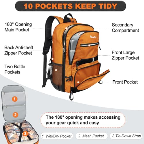 Seektop 40L Foldable Travel Backpack