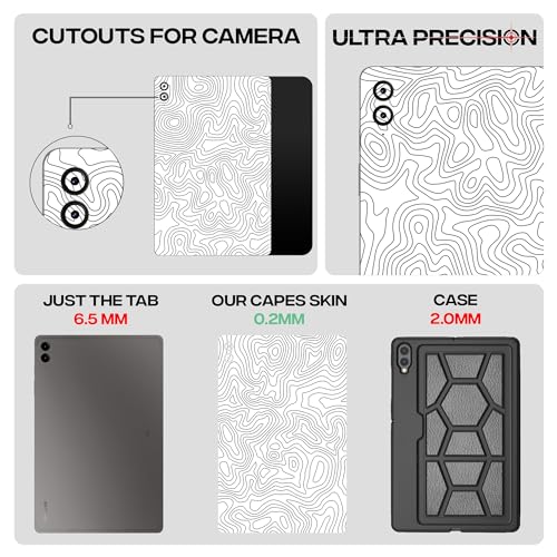 Image of Capes Tablet Skins Compatible with Samsung Galaxy Tab S9 FE Plus | Ultra-Thin Protective Film | Anti-Scratch Vinyl Decal Skin | Not Case /Cover (Tornado, Back Skin + S Pen Skin)