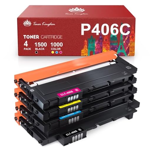 Toner Kingdom Replacement Compatible with Samsung CLT-406S CLT-P406C CLT-K406S Toner for Samsung Xpress SL C410W C460FW C460W C463W CLP-360 360N CLP-365 365W CLX-3300 CLX-3305 CLX-3305W