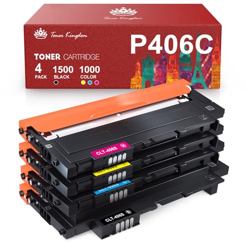 Toner Kingdom Toner de rechange compatible avec Samsung CLT-406S CLT-P406C pour Samsung Xpress SL C410W C460FW C460W C463W CLX-3300 CLX-3305 CLX-3305W