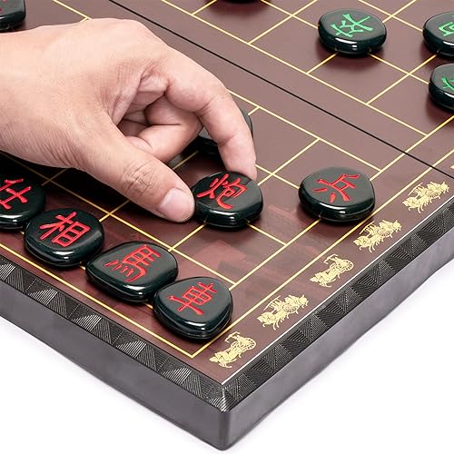 Set Magnético de Ajedrez Chino Plegable 14.6 pulg miniatura 5