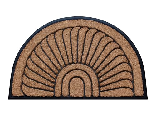A1HC Natural Coir and Rubber Door Mat, 24”x36”, Thick Durable Doormats for Outside Entrance, Heavy Duty, Low Pile Door Mat, Easy to Clean, Long Lasting Front Entry Doormat