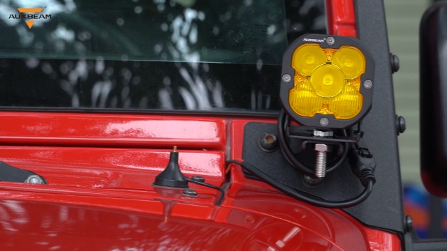 Image of Auxbeam XP-Ultra Series 3-Inch LED Ditch Lights 3x3 Cube Light Pods 2-Pack | Spot /Flood Combo, Far & Wide Angle, TIR Optics, Amber White Covers, 80W 9600LM, Dual-Color Offroad Lights, Driving Fog Lights