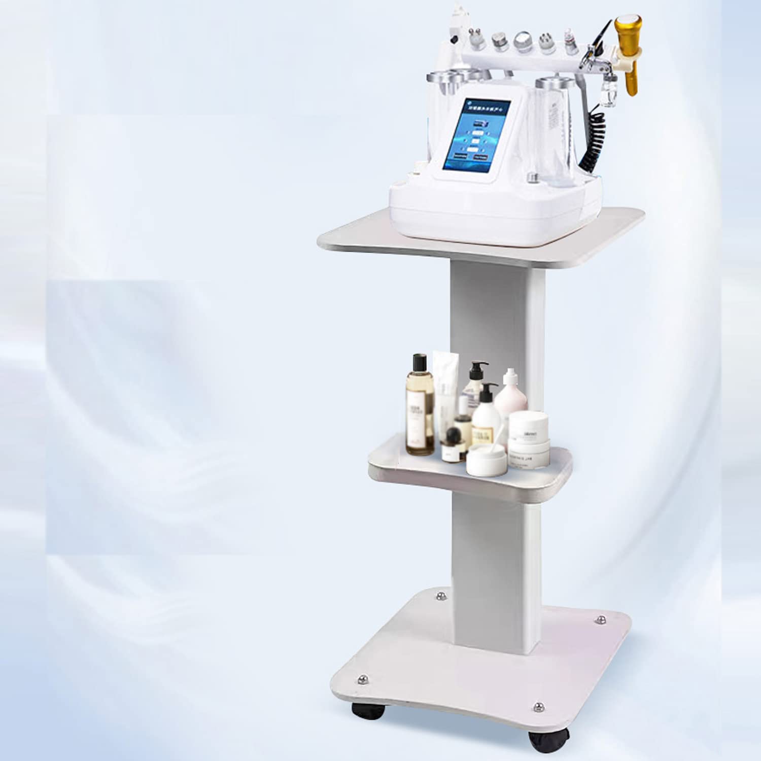 ATDORIAT Beauty Rolling Cart Salon Pedestal Rolling Cart Load 132lbs Aluminum Alloy Spa Beauty Tray Rolling Cart with Wheel 26.8 x 13.77 x 14.96 inch : Beauty & Personal Care