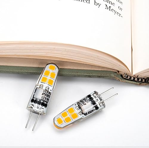 Miniatura 3 de CTKcom Paquete de 8 bombillas LED G4 de 12 V de 1.3 W (bombilla halógena equivalente a 10 W), blanco cálido 3000 K G4JC base bi-pin para paisaje,