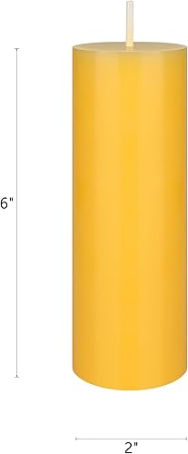 Miniatura 2 de Mega Candles 1 vela perfumada de citronela sólida, vela de cera vertida a mano de 2 x 6 pulgadas, ideal para uso en interiores y exteriores,