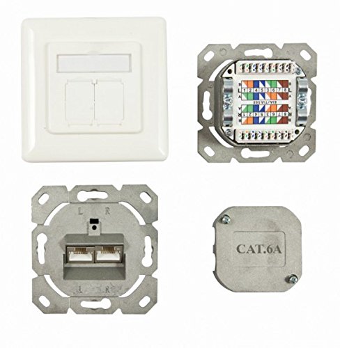 Synergy 21 S216357 2 X Rj-45 Bianco - Presa Di Corrente (50 Mm, 50 Mm)