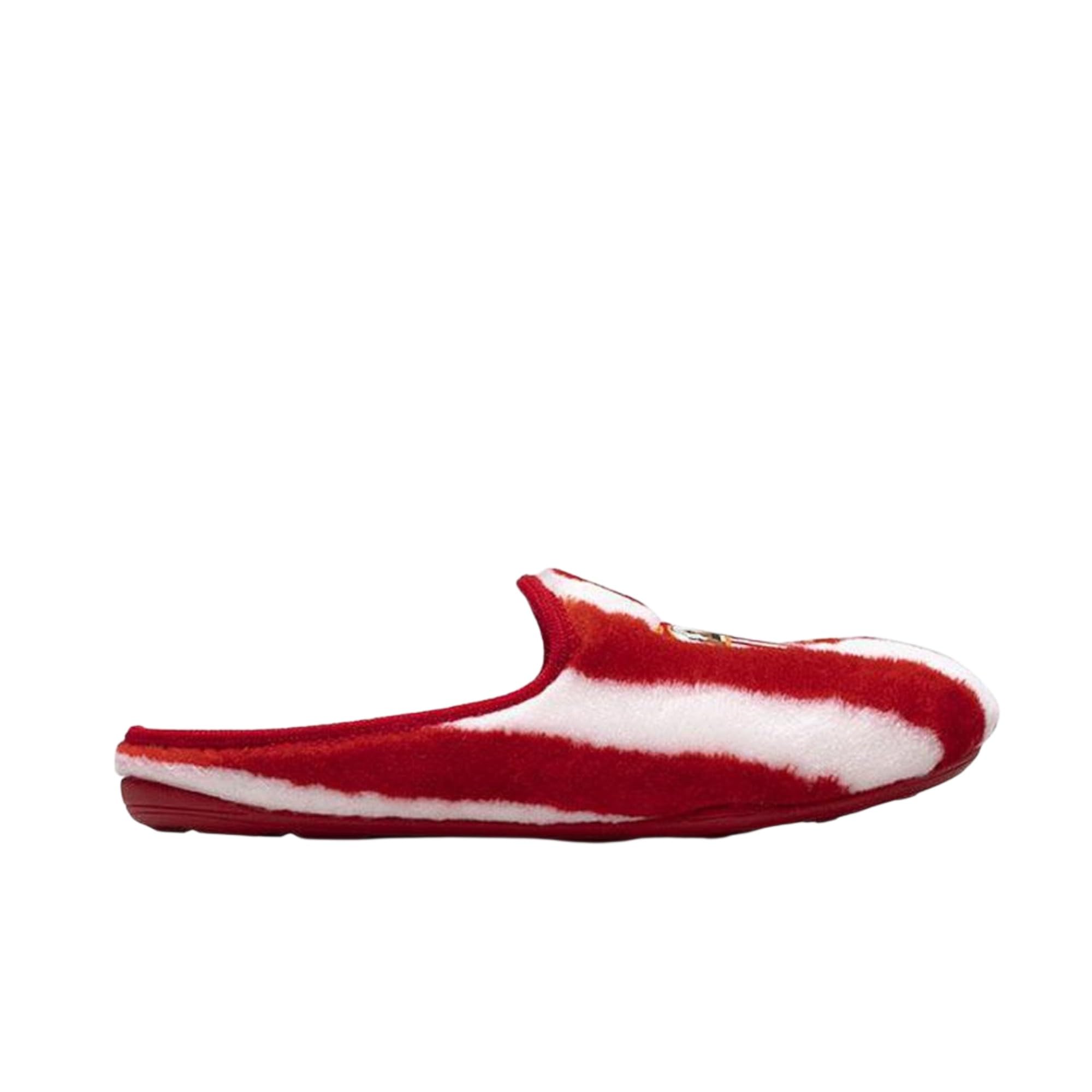 Zapatillas de Estar por casa del FC Sevilla con el Escudo Oficial con Diseno Clasico de Franjas, Fabricadas en Espana. Suela Antideslizante, Lavables en Lavadora.
