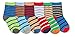 Jefferies Socks Boys Multicolored Stripe Fashion Variety Crew Socks 12 Pair Pack (XS - USA Shoe 6-11 - Age 2-4 Years, Multi)