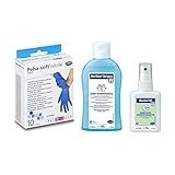 Desinfektion-Set, 100ml Sterillium Gel Pure, 50ml Bacillol AF, 10er Peha-Soft fino Nitrilhandschuhe Gr.L