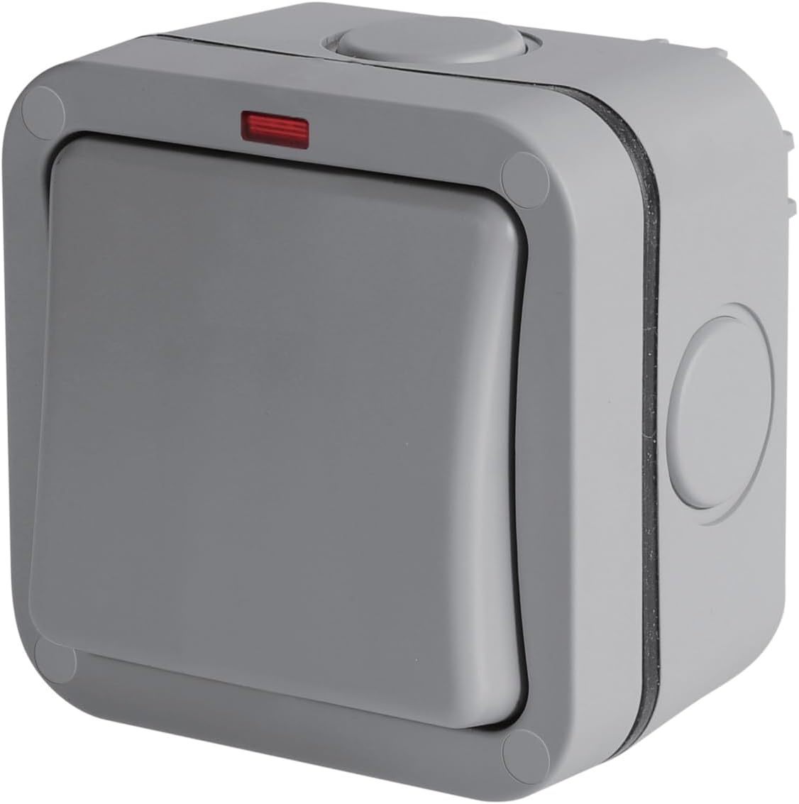 BG Electrical WP12 Nexus Storm IP66 Grey 1 Gang 2 Way 20Ax SP Switch With Neon