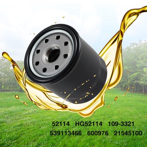 KPALAG Pair of Oil Filters Transmission Filter and Hydraulic Filter Sets Replace #: 52114 HG52114 109-3321 539113466 600976 21545100