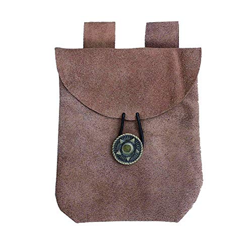 Armory Replicas Medieval Renaissance Leather Brown Suede Pouch
