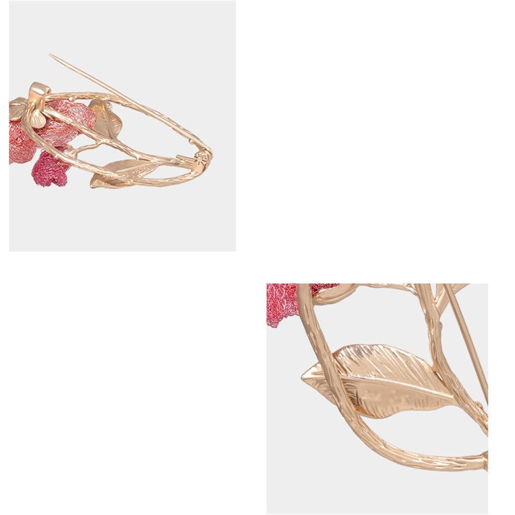 Handgewebte Camellia Brosche Brosche Mantel Pin Frauen Kleidermantelzubehör