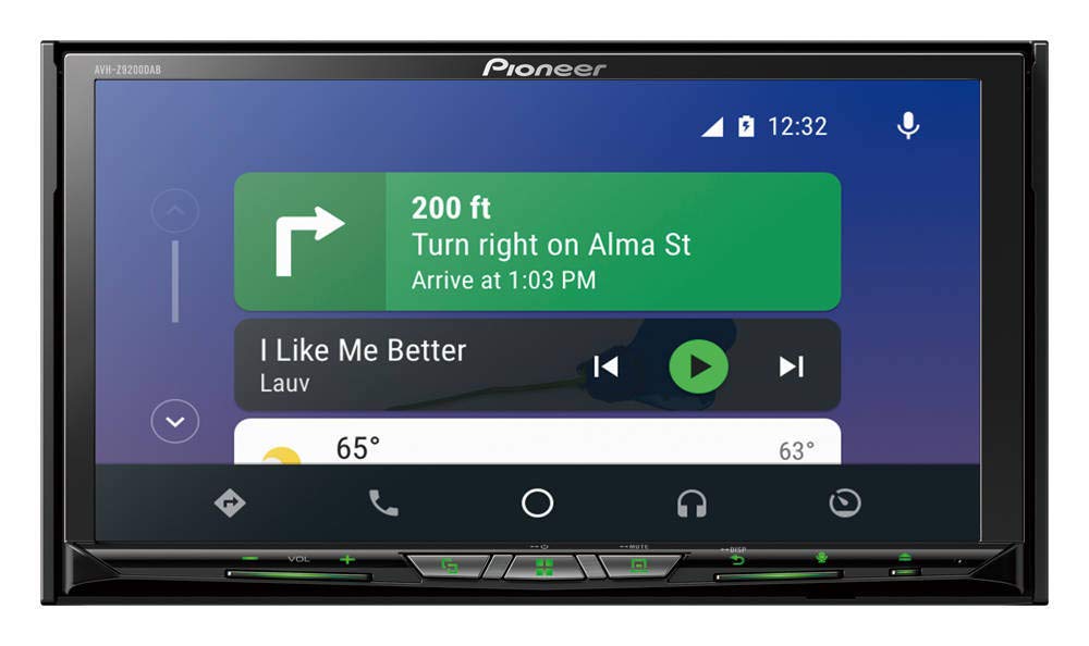 Pioneer AVH-Z9200DABAN lettore multimediale 2 DIN, ClearType-Touchscreen da 7 pollici, connessione con smartphone, USB, Bluetooth, equalizzatore grafico a 13 bande, incl. antenna DAB