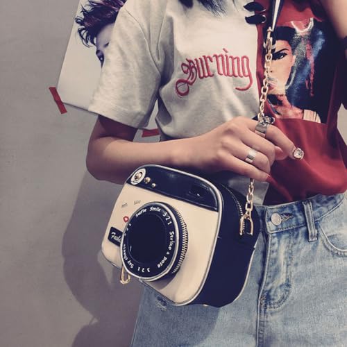 Bolso Vintage Negro de Cámara Estilo Crossbody para Mujer miniatura 2
