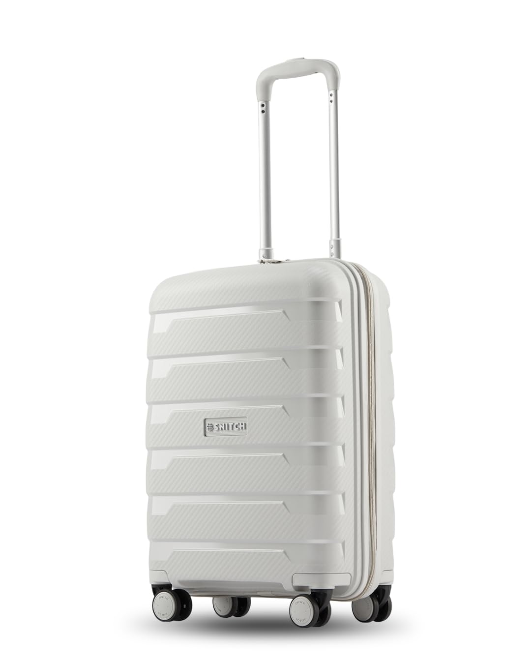 snitch Layer Cabin Size Light Grey Polypropylene Hard Travel Suitcase - Trolley Bag Small & Luggage with 8 Wheels, Premium Lock, Wet & Dry Pouch & Free Shoe Bag-picture-49