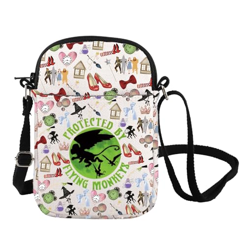 Witch Merch Wizard Inspired Crossbody Bag Flying Monkey Quote Messenger Bag Movie Character Gift (Flying Monkey CB UK)