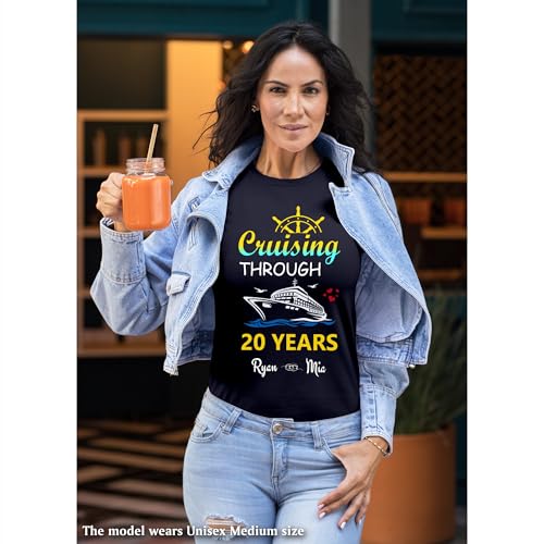 Cruising Through Custom Shirt, Matching Anniversary Tees for Couples, Family Cruise Shirts, Personalized Vacation Ship Tshirts, Cruise Wear, Cruise Ship Essentials3