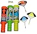 Toys+ Skydiver Parachute Men 3 Piece Set- Tangle Free with Launcher containers (Colors and Styles May Vary)