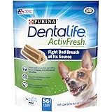 Purina DentaLife Made in USA Facilities Dog Dental Chews, Activfresh Daily Oral Care Mini - 16.9 oz. Pouch