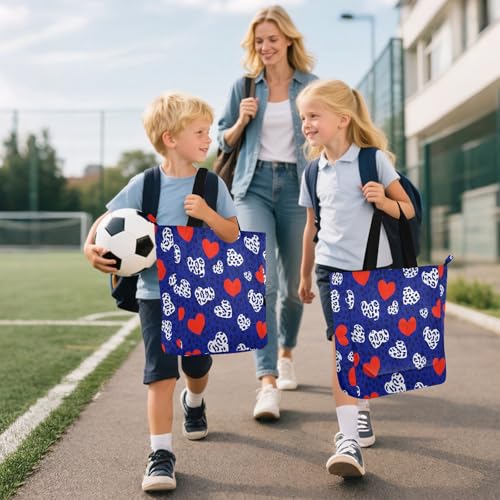 Bolsa de libros resistente y reutilizable con asas de tela 6