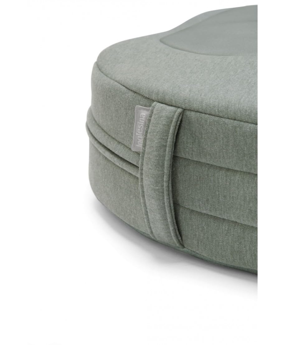 Inglesina Elysia Cuscino Allattamento Ergonomico con Cintura Lombare, Doppia Densità, Tessuto Bambù Traspirante 3D, Supporto Neonato e Mamma, 0-3+ Mesi, Balance Green