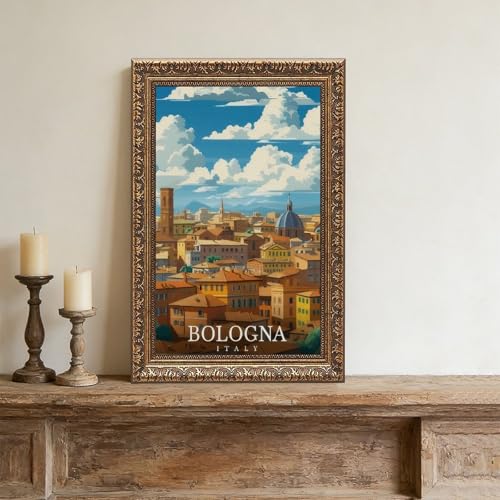 Toile de Bologne Italie avec impression haute définition 40x61cm