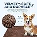 Soggy Doggy Doormat with Bone Design - Ultra Absorbent Microfiber Chenille Wet Dog Mat for Muddy Paws - Non-Slip and Machine Washable (Dark Chocolate/Oatmeal Bone, Extra-Large 36” x 60”)