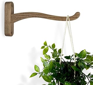 EvenWood Wooden Wall Plant Hanger for Plants - Wood Indoor Plant Hook for Wall Plant, Wind Chimes, Flower Brackets - Durable Bracket Plant Hanger (KO1)