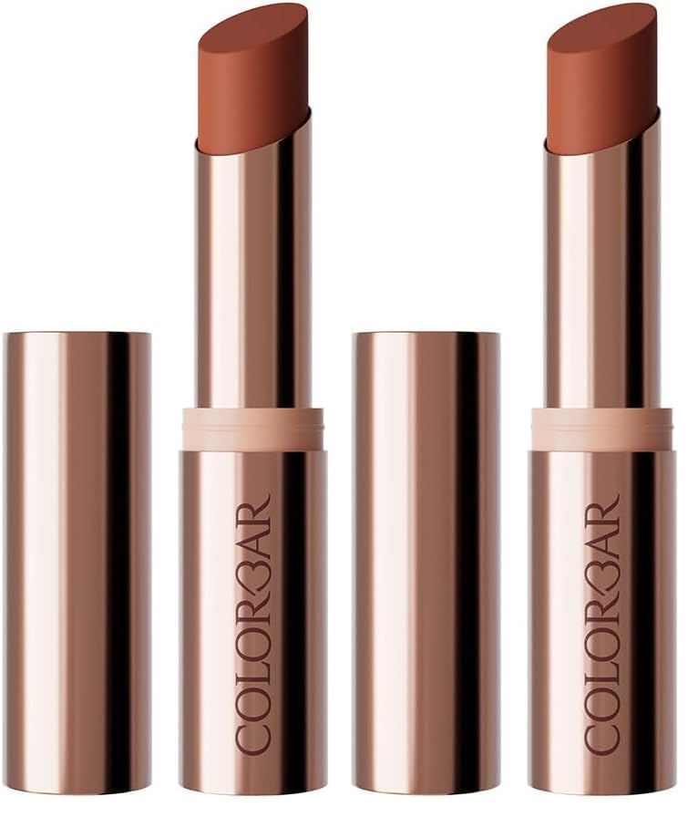 Image of Colorbar Kissproof Lipstick | Nudy Vibes Red | Lightweight Matte Texture | Vegan & Cruelty Free | Paraben, Mineral Oil & Sulphate Free | Long-Lasting Lip Makeup (3.7 g) (Pack of 2)