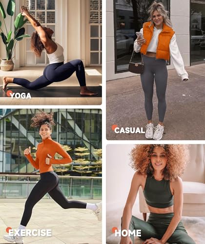 GAYHAY High Waist Yoga Pants with Pockets, Leggings for Women Tummy Control Compression Workout Leggings for Women