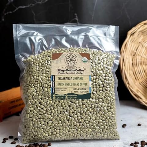 Nicaragua Organic Green Coffee Beans by Mega Beans Coffee Cover