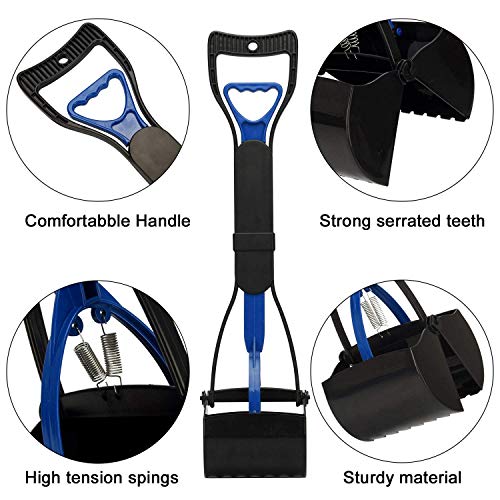 UPSTONE Folding Pets Pooper Scooper Set for Dogs with Poop Bags Waste Pick up Best Long Handle Scoop Easy to use Portabl - Additional View