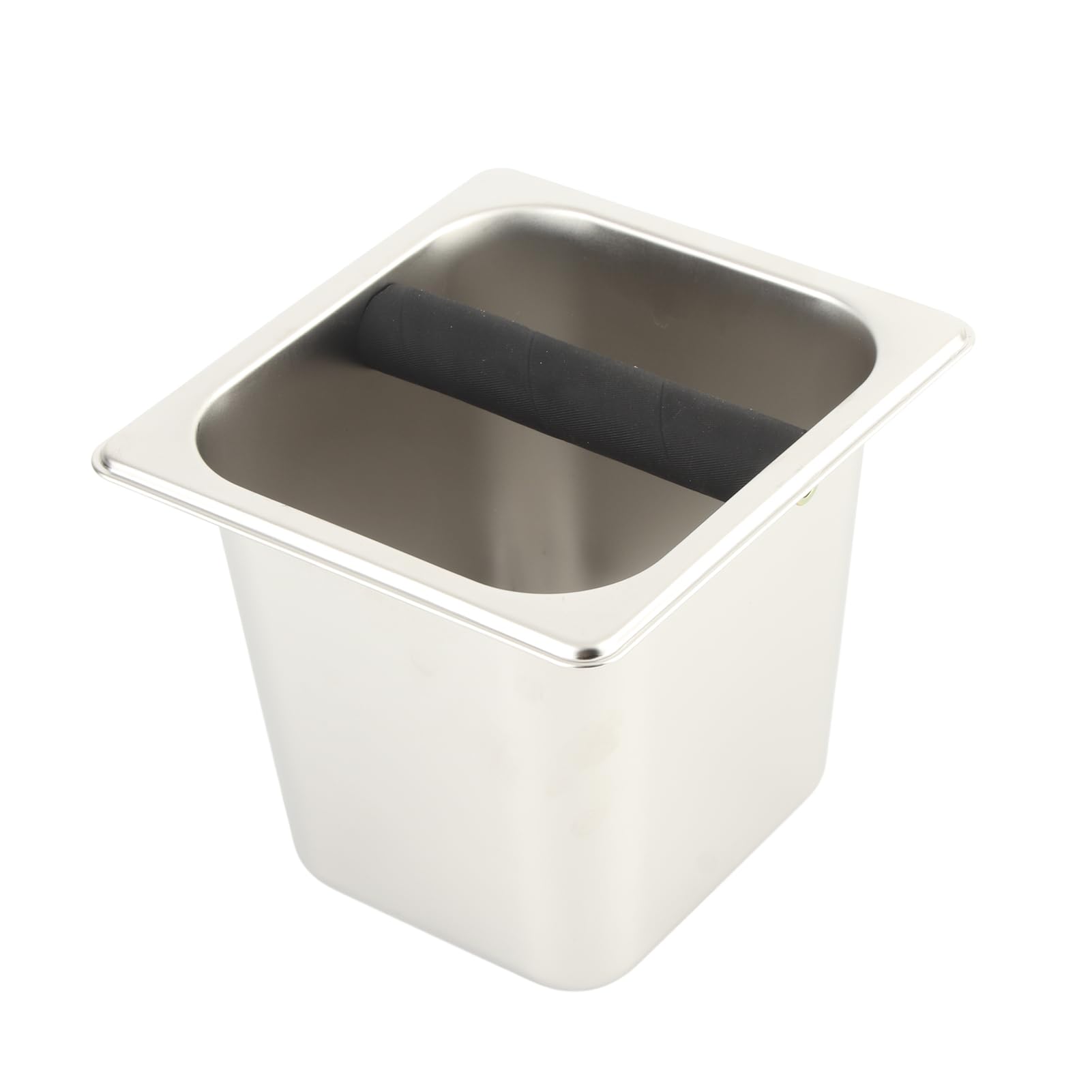 Contenitore residuo di caffè per caffè espresso in acciaio inossidabile Contenitore residuo di caffè con barra di gomma Professionista pesante Design di ciotola profonda (L)