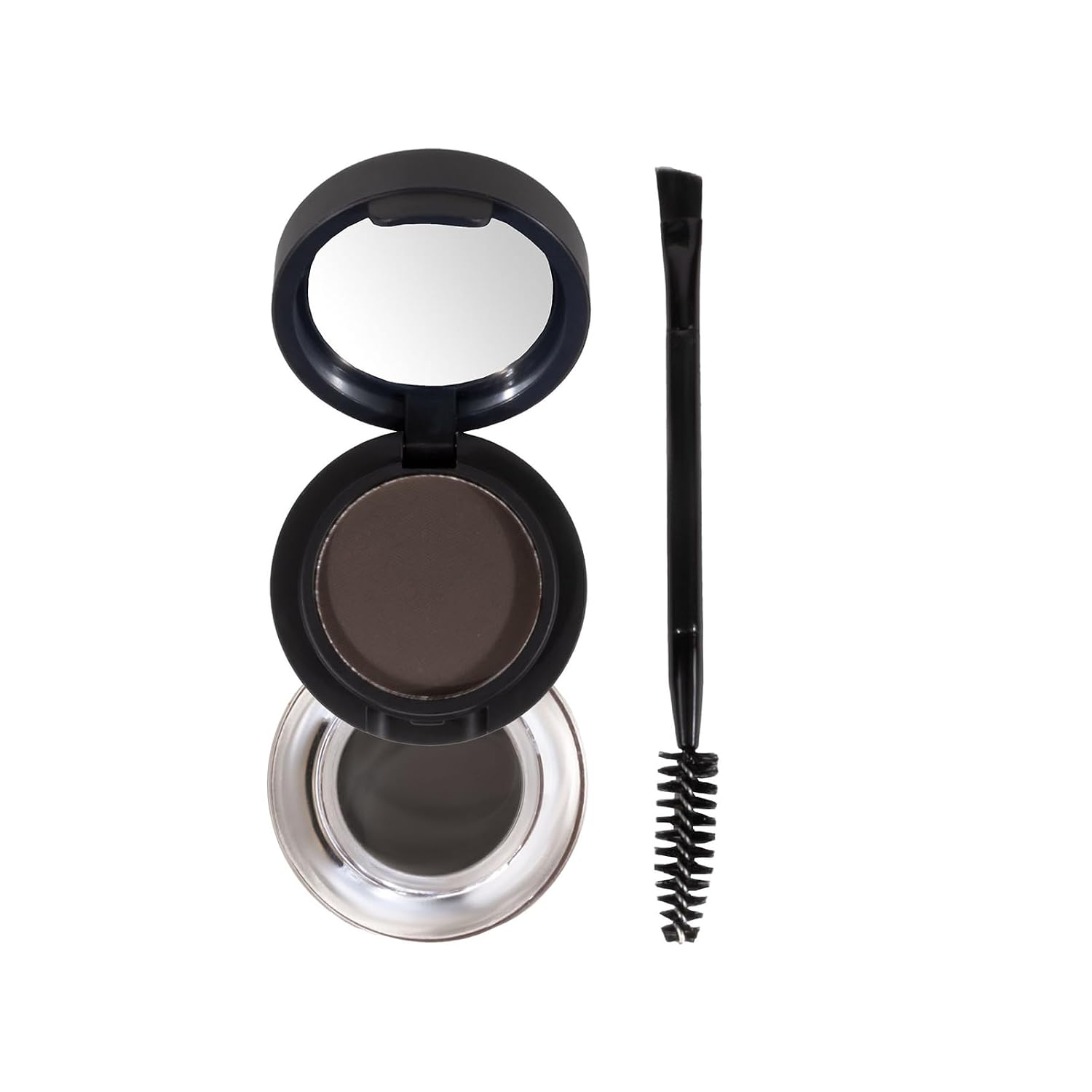 Dual Layer Brow Pomade Long Lasting Smudge Resistant with Brush，#2