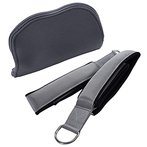 stamina products aeropilates wide double loop hand and foot padded foam straps with textured surface and carrying bag gray set of 2