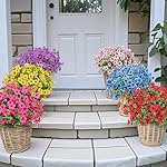 Ouddy Decor 24 Bundles Artificial Flowers for Outdoors Fake Silk Flowers UV Resistant Faux Plastic Plants for Spring Summer Garden Porch Window Box Table Vase Home Indoor Outdoor Decoration, Mixed - Image 3