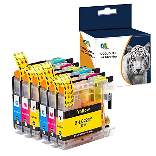 Brother LC223 - Cartucho de tinta, compatible con Brother DCP-J4120DW, DCP-J562DW, MFC-J480DW, J680DW, J880DW, J4420DW, J4620DW, J5320DW, J5620DW y J5720DW (2 cian, 2 magentas, 2 amarillos)