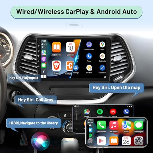 Radio Android para Jeep Cherokee 2013-2018 con pantalla 10 pulg miniatura 4