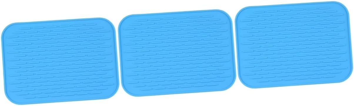 3pcs Table Placemats Dinner Table Decor Silicone Cushion Silicone Pot Holders Kitchen Stuff Silicone Baking Mat Silicone Placemats Hot Pot Mat Insulation Pads Non-Slip