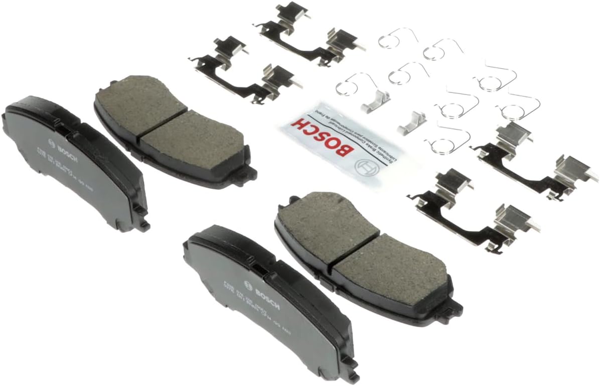 BOSCH BC1737 QuietCast Premium Ceramic Disc Brake Pad Set - Compatible with Select Nissan Qashqai, Rogue, Rogue Sport; FRONT INCOMPLETE