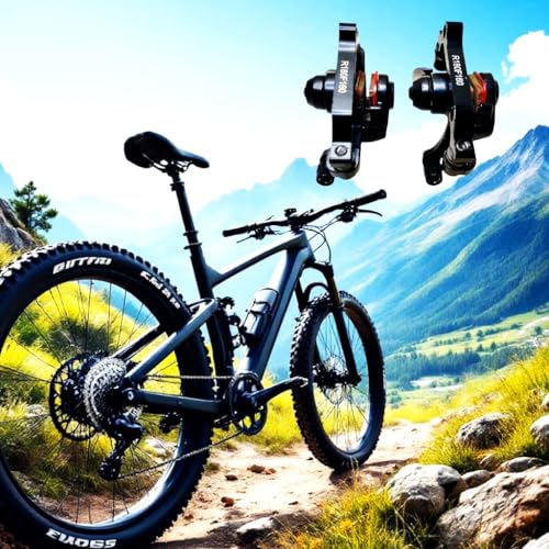 Image of Universal F180 R160 Mechanical Disc Brake Caliper Set - Front /Rear Compatible | Aluminum Alloy Bicycle Disc Brake for MTB, Road & Folding Cycles (Black) 2 piece