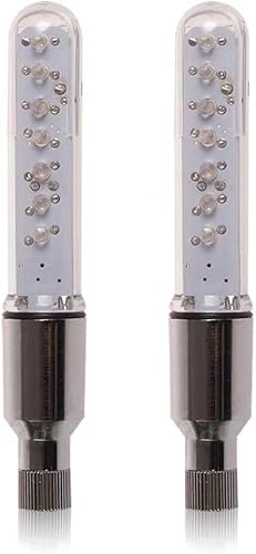 Miniatura 10 de 2 luces LED para rueda de bicicleta, luces impermeables de advertencia de bicicleta de montaña, cambio de patrón múltiple de 3.7 pulgadas, luz de