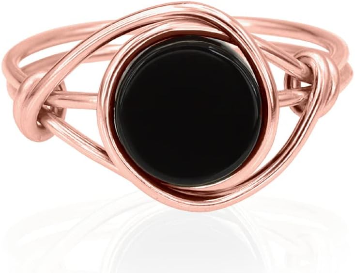 Miniatura 8 de Ardonn Black Onyx Ring for Women - Unique Handmade Gold Filled Emphasizing the Stylish and Versatile Natural - Comfortable and Stylish Gemstone Ring