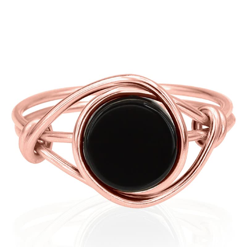 Ardonn Non-Tarnish Black Onyx Ring for Women - Unique Gold Filled Emphasizing the Stylish and Versatile Natural - Comfortable and Stylish Gemstone